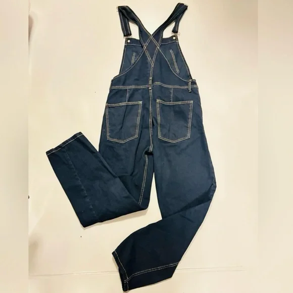 SALE! Free People x We The Free Ziggy Denim Overalls in Dark Wash - Picture 10 of 13